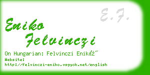 eniko felvinczi business card